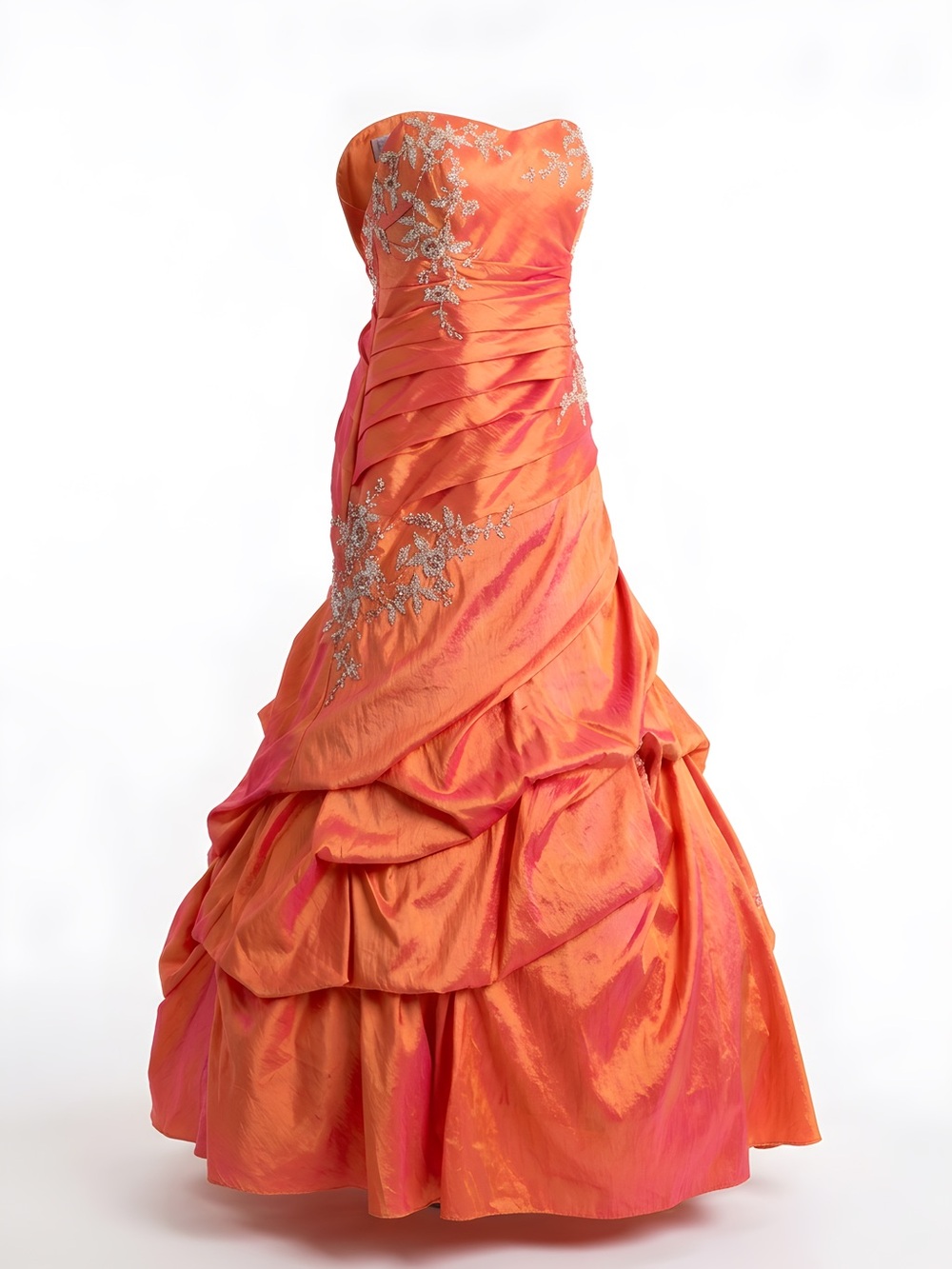 Sale!!!! Vintage Mystique Boutique Orange Strapless Gown